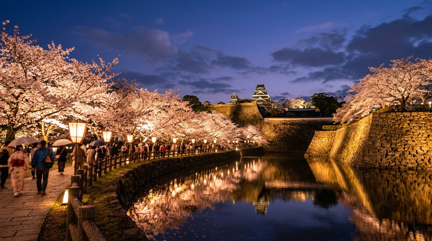 佐倉城址公園の桜|屋台・ライトアップ情報